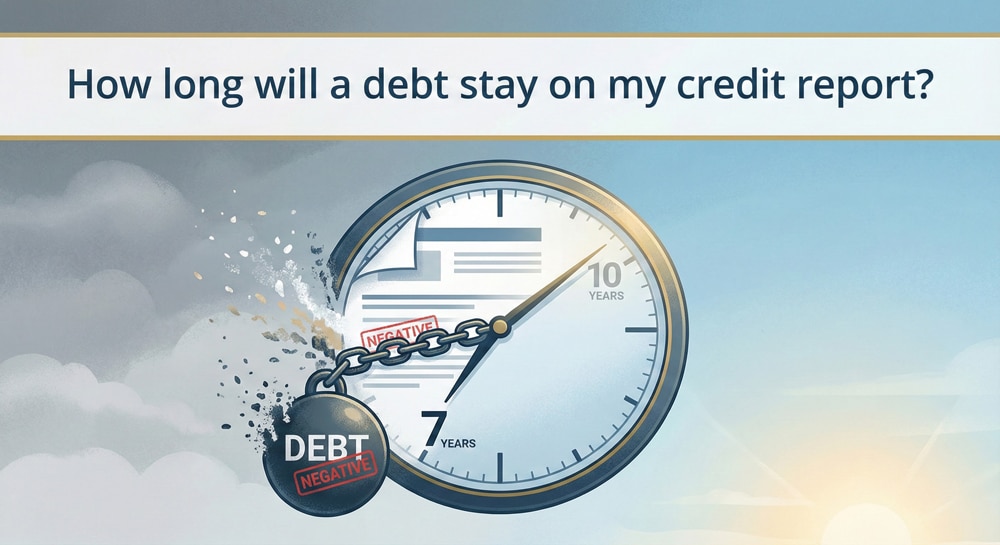 How long will a debt stay